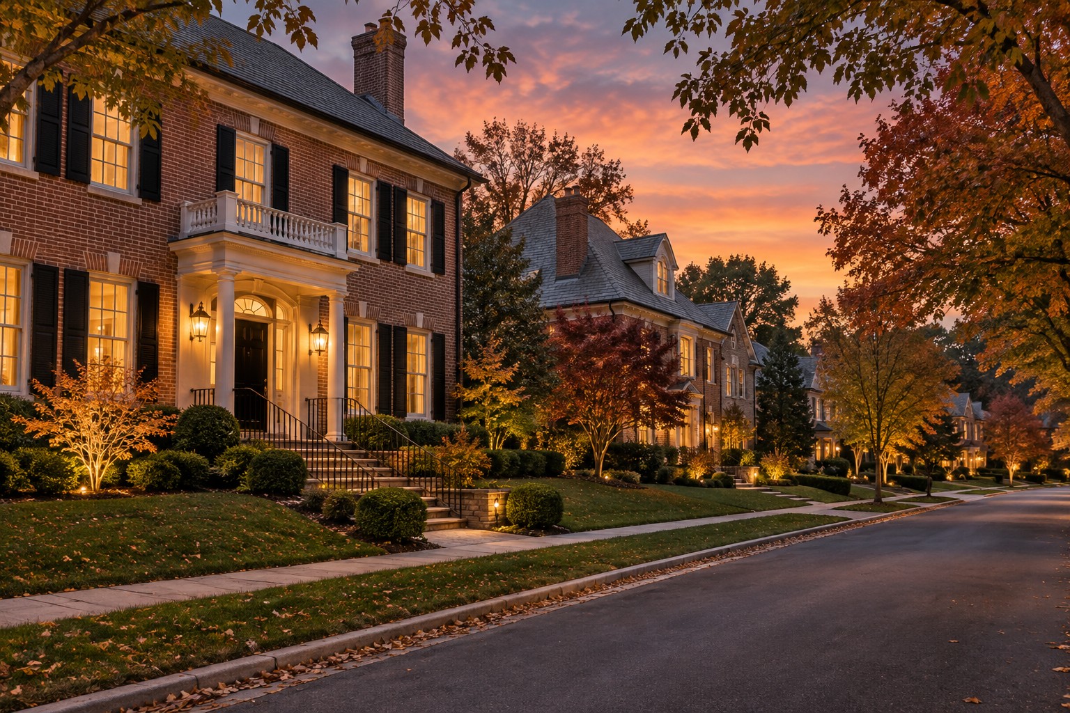 A tree lined McLean, Virginia street
