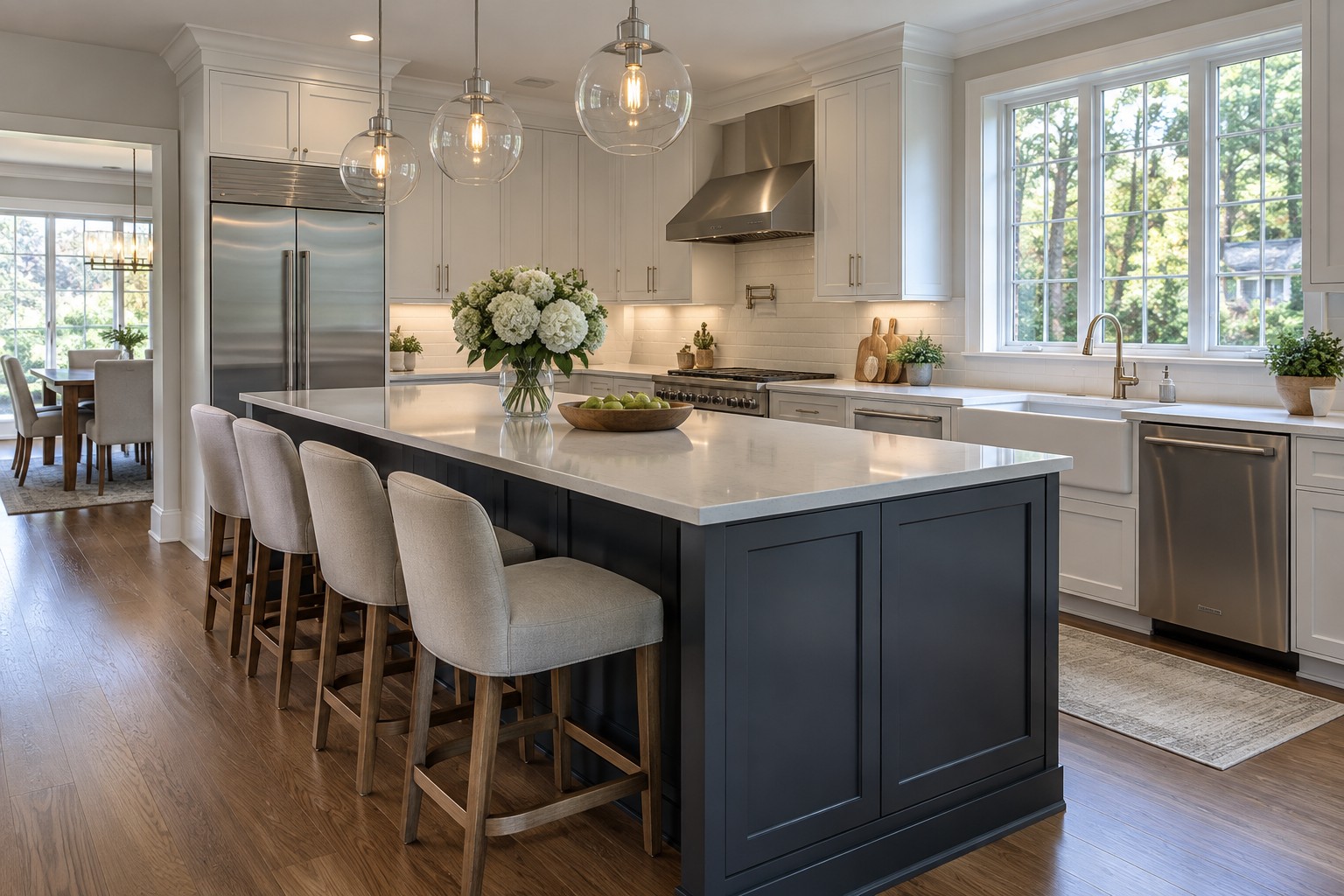 A bright, sophisticated Northern Virginia living room